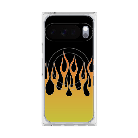 Premium Square Case with Pixelsnap［ Flame - Yellow ］