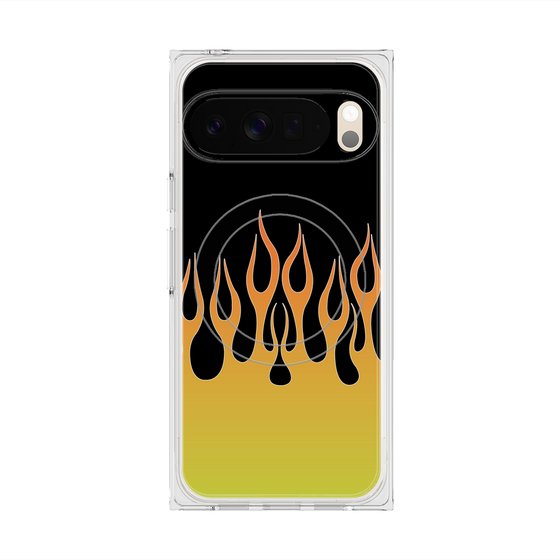 Premium Square Case with Pixelsnap［ Flame - Yellow ］