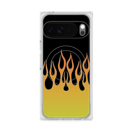 Premium Square Case with Pixelsnap［ Flame - Yellow ］