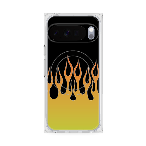 Premium Square Case with Pixelsnap［ Flame - Yellow ］