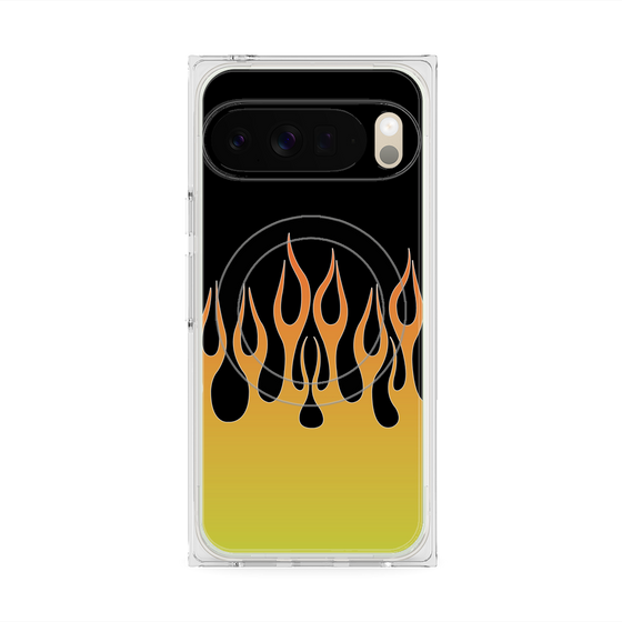 Premium Square Case with Pixelsnap［ Flame - Yellow ］