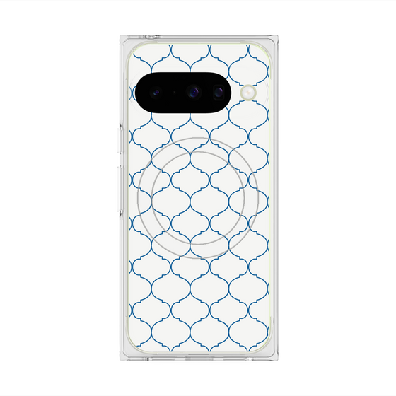 Premium Square Case with Pixelsnap［ Moroccan1 -Blue ］