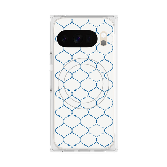 Premium Square Case with Pixelsnap［ Moroccan1 -Blue ］