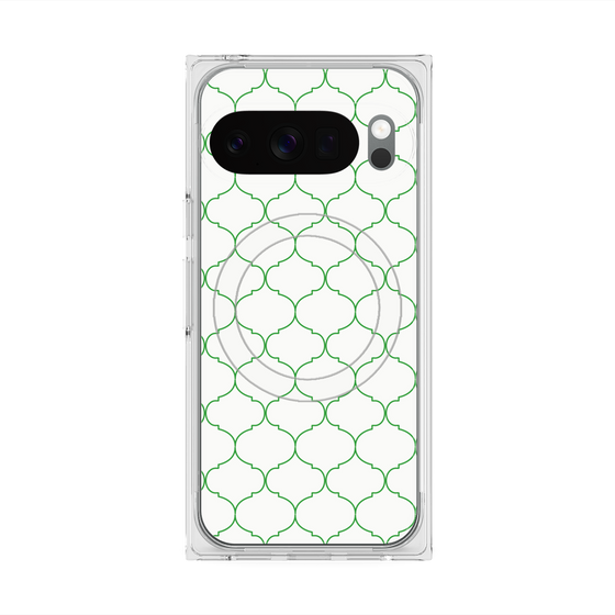 Premium Square Case with Pixelsnap［ Moroccan1 -Green ］