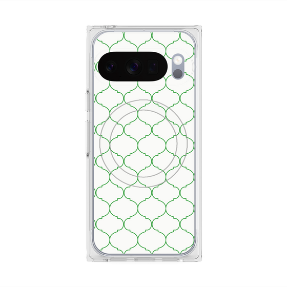 Premium Square Case with Pixelsnap［ Moroccan1 -Green ］