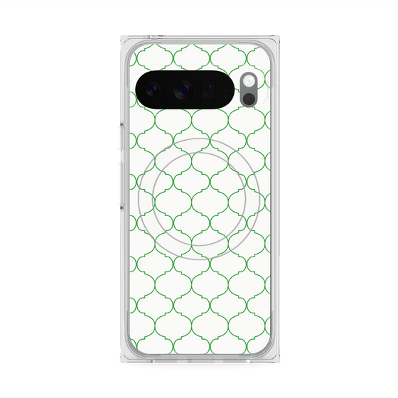 Premium Square Case with Pixelsnap［ Moroccan1 -Green ］