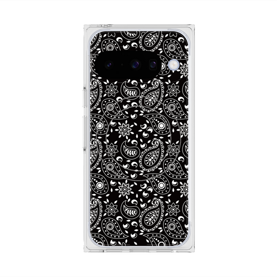 Premium Square Case with Pixelsnap［ Paisley - Black ］
