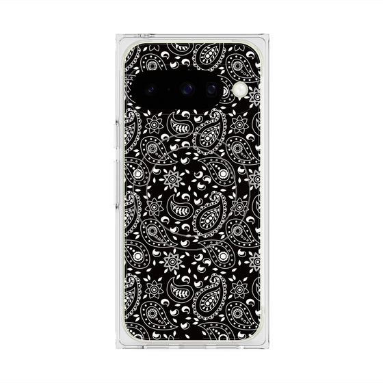 Premium Square Case with Pixelsnap［ Paisley - Black ］