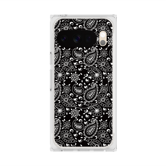 Premium Square Case with Pixelsnap［ Paisley - Black ］