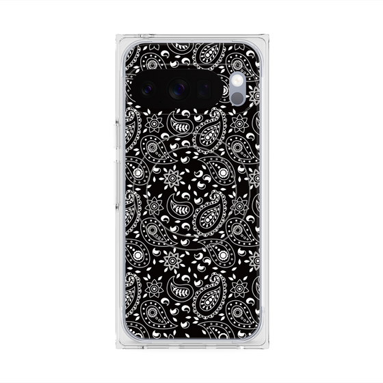 Premium Square Case with Pixelsnap［ Paisley - Black ］