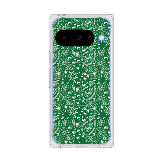 Premium Square Case with Pixelsnap［ Paisley - Green ］