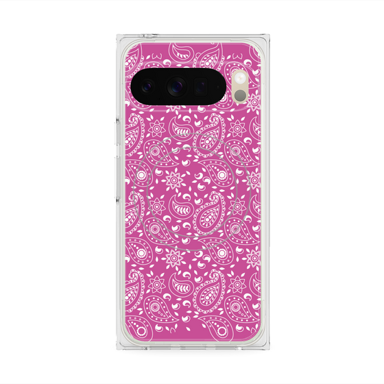 Premium Square Case with Pixelsnap［ Paisley - Pink ］