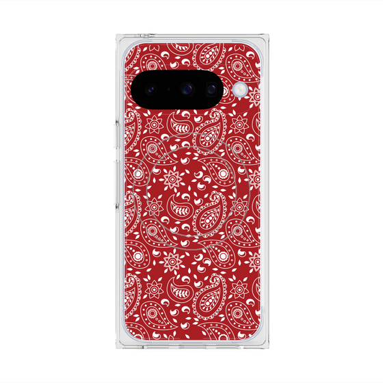 Premium Square Case with Pixelsnap［ Paisley - Red ］