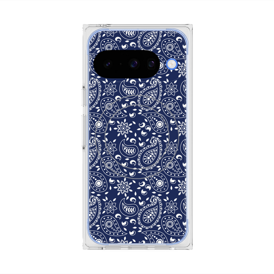 Premium Square Case with Pixelsnap［ Paisley - Blue ］