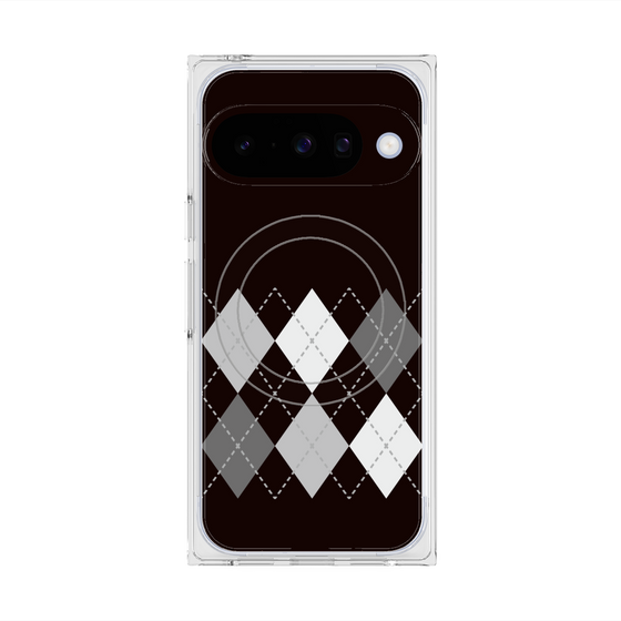 Premium Square Case with Pixelsnap［ Nordic Argyle - Black ］