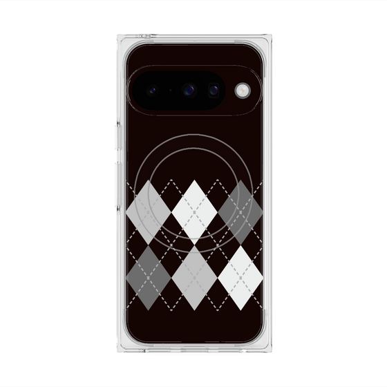 Premium Square Case with Pixelsnap［ Nordic Argyle - Black ］