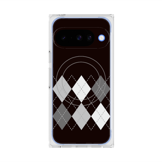 Premium Square Case with Pixelsnap［ Nordic Argyle - Black ］