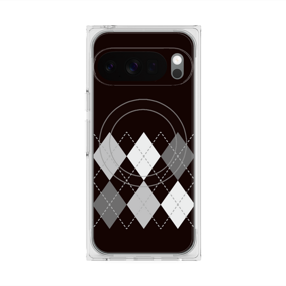 Premium Square Case with Pixelsnap［ Nordic Argyle - Black ］