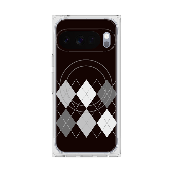 Premium Square Case with Pixelsnap［ Nordic Argyle - Black ］