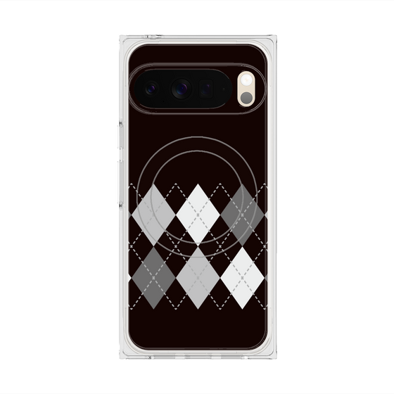 Premium Square Case with Pixelsnap［ Nordic Argyle - Black ］