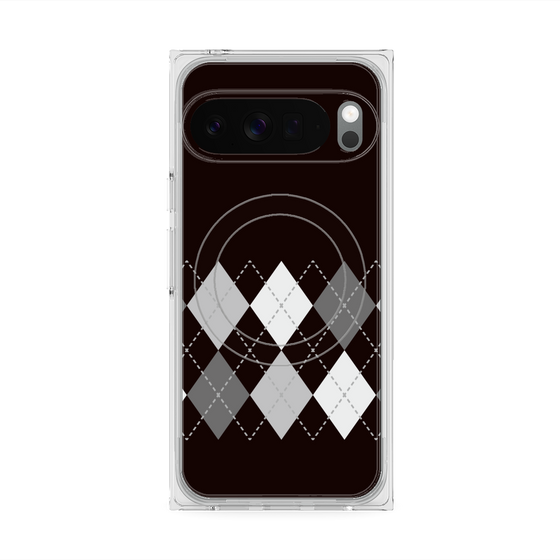 Premium Square Case with Pixelsnap［ Nordic Argyle - Black ］
