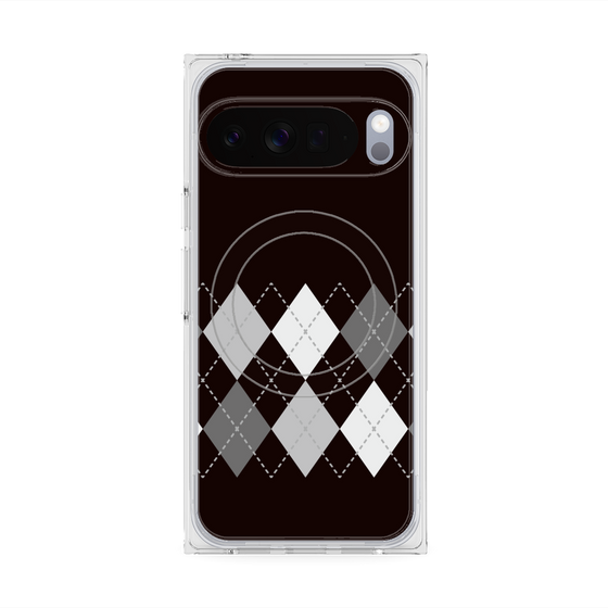 Premium Square Case with Pixelsnap［ Nordic Argyle - Black ］