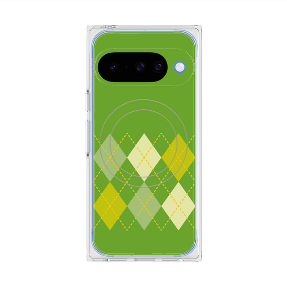 Premium Square Case with Pixelsnap［ Nordic Argyle - Green ］