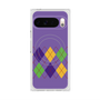 Premium Square Case with Pixelsnap［ Nordic Argyle - Purple ］
