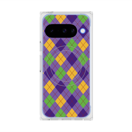 Premium Square Case with Pixelsnap［ Argyle - Purple ］