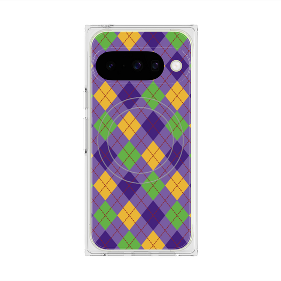 Premium Square Case with Pixelsnap［ Argyle - Purple ］