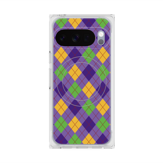 Premium Square Case with Pixelsnap［ Argyle - Purple ］