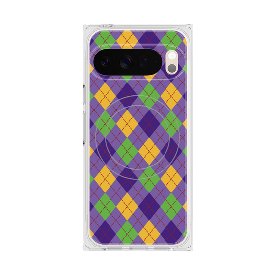 Premium Square Case with Pixelsnap［ Argyle - Purple ］