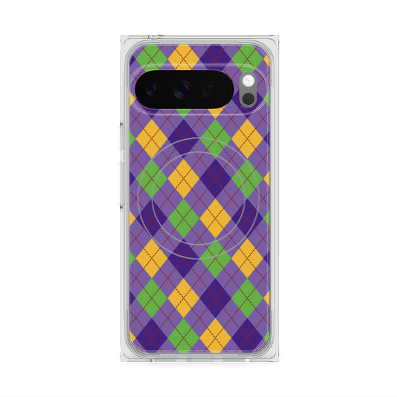 Premium Square Case with Pixelsnap［ Argyle - Purple ］
