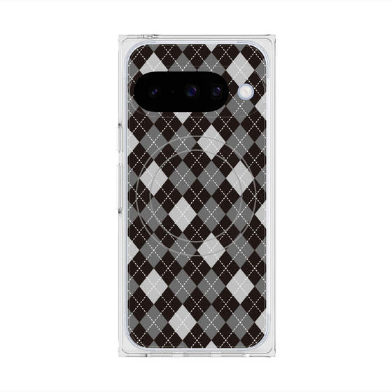 Premium Square Case with Pixelsnap［ Argyle - Black ］