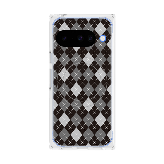 Premium Square Case with Pixelsnap［ Argyle - Black ］
