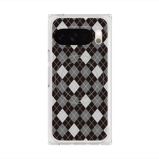 Premium Square Case with Pixelsnap［ Argyle - Black ］