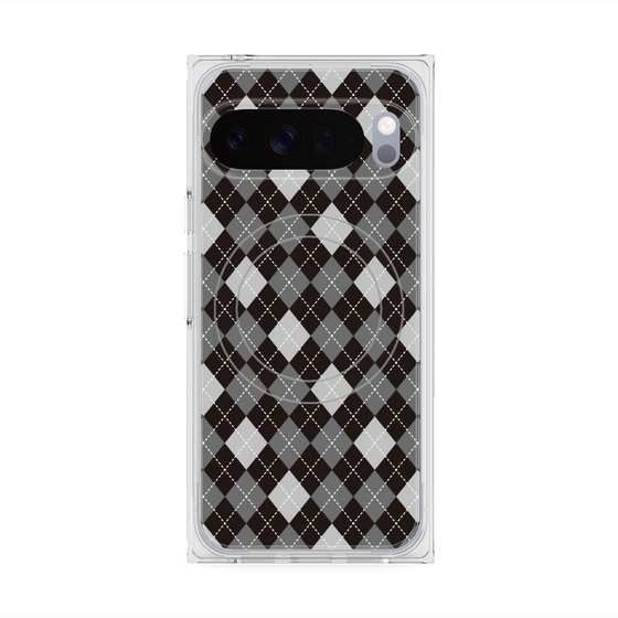 Premium Square Case with Pixelsnap［ Argyle - Black ］