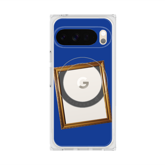 Premium Square Case with Pixelsnap［ Photo Frame - Blue ］