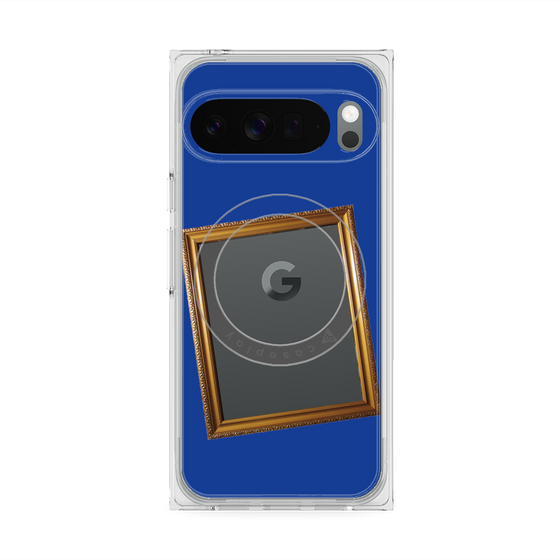 Premium Square Case with Pixelsnap［ Photo Frame - Blue ］