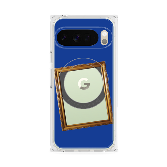 Premium Square Case with Pixelsnap［ Photo Frame - Blue ］