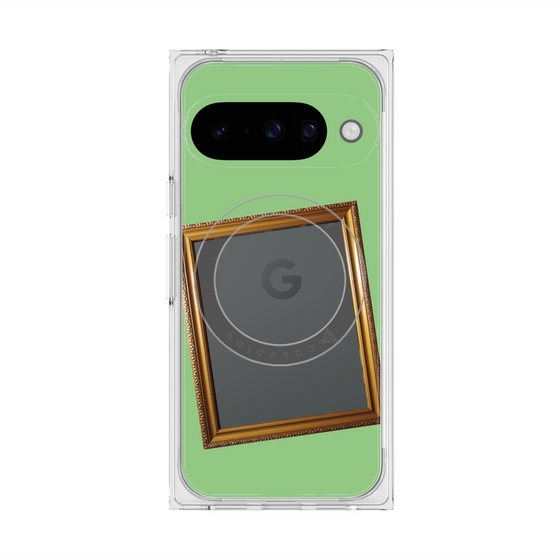 Premium Square Case with Pixelsnap［ Photo Frame - Light Green ］