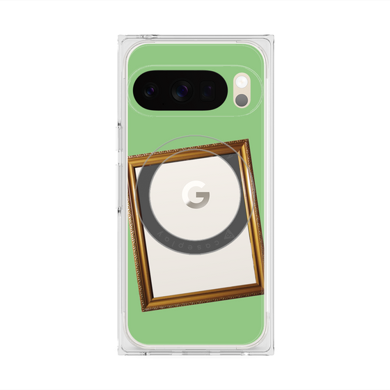 Premium Square Case with Pixelsnap［ Photo Frame - Light Green ］