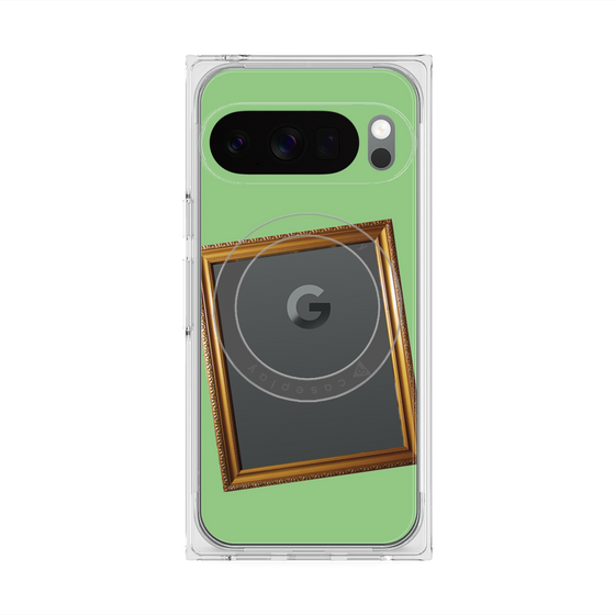 Premium Square Case with Pixelsnap［ Photo Frame - Light Green ］