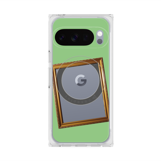 Premium Square Case with Pixelsnap［ Photo Frame - Light Green ］