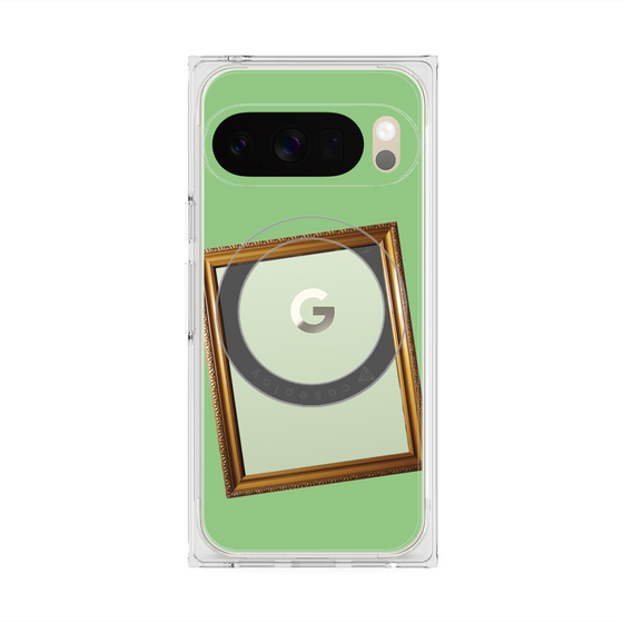 Premium Square Case with Pixelsnap［ Photo Frame - Light Green ］