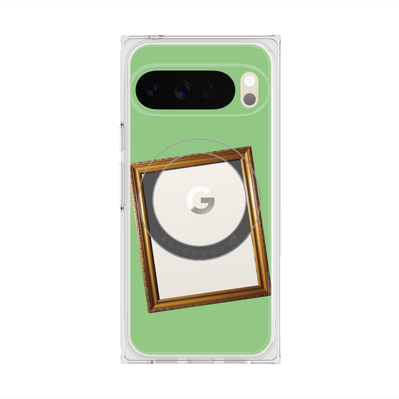 Premium Square Case with Pixelsnap［ Photo Frame - Light Green ］