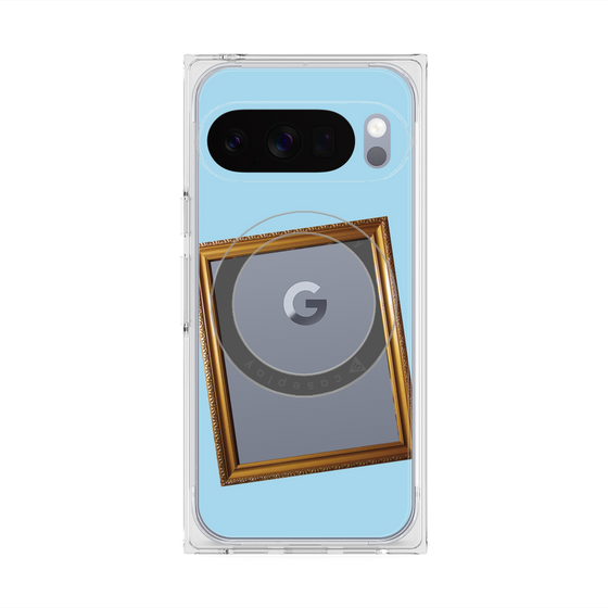 Premium Square Case with Pixelsnap［ Photo Frame - Light Blue ］