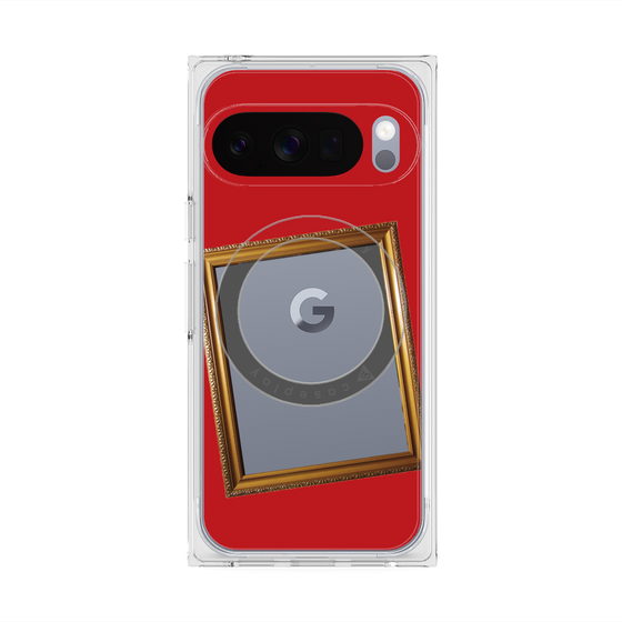 Premium Square Case with Pixelsnap［ Photo Frame - Red ］