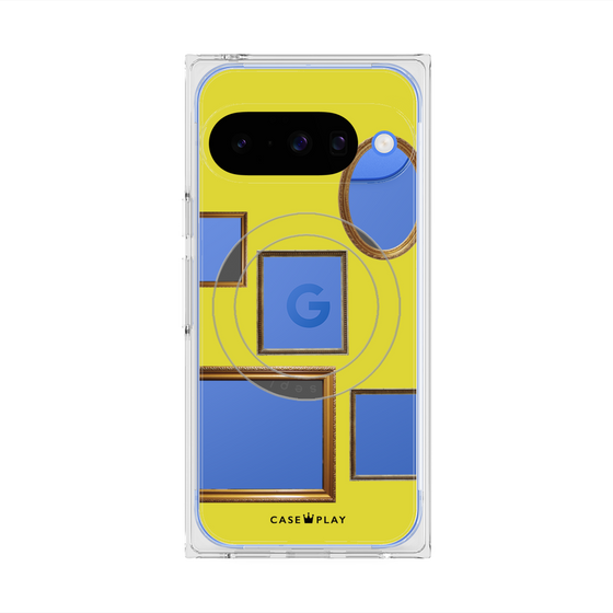 Premium Square Case with Pixelsnap［ Photo Frames - Yellow ］