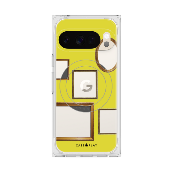Premium Square Case with Pixelsnap［ Photo Frames - Yellow ］